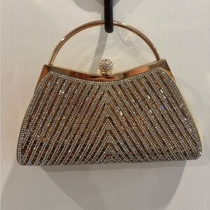 Elegant Gold Evening Clutch